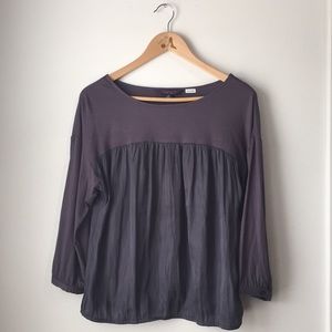 CATHERINE MALANDRINO Grey Flowy Top